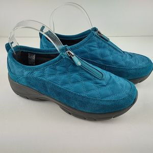 LANDS' END Insulated Suede Zip Moc Women's Shoes